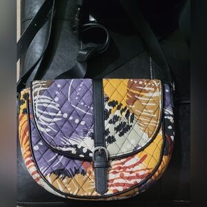 Vera Bradley Painted Feathers Quilted Crossbody Bag
